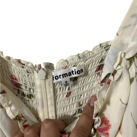 REFORMATION Christine Florence Pink Floral Mini Dress - Picture 5 of 8